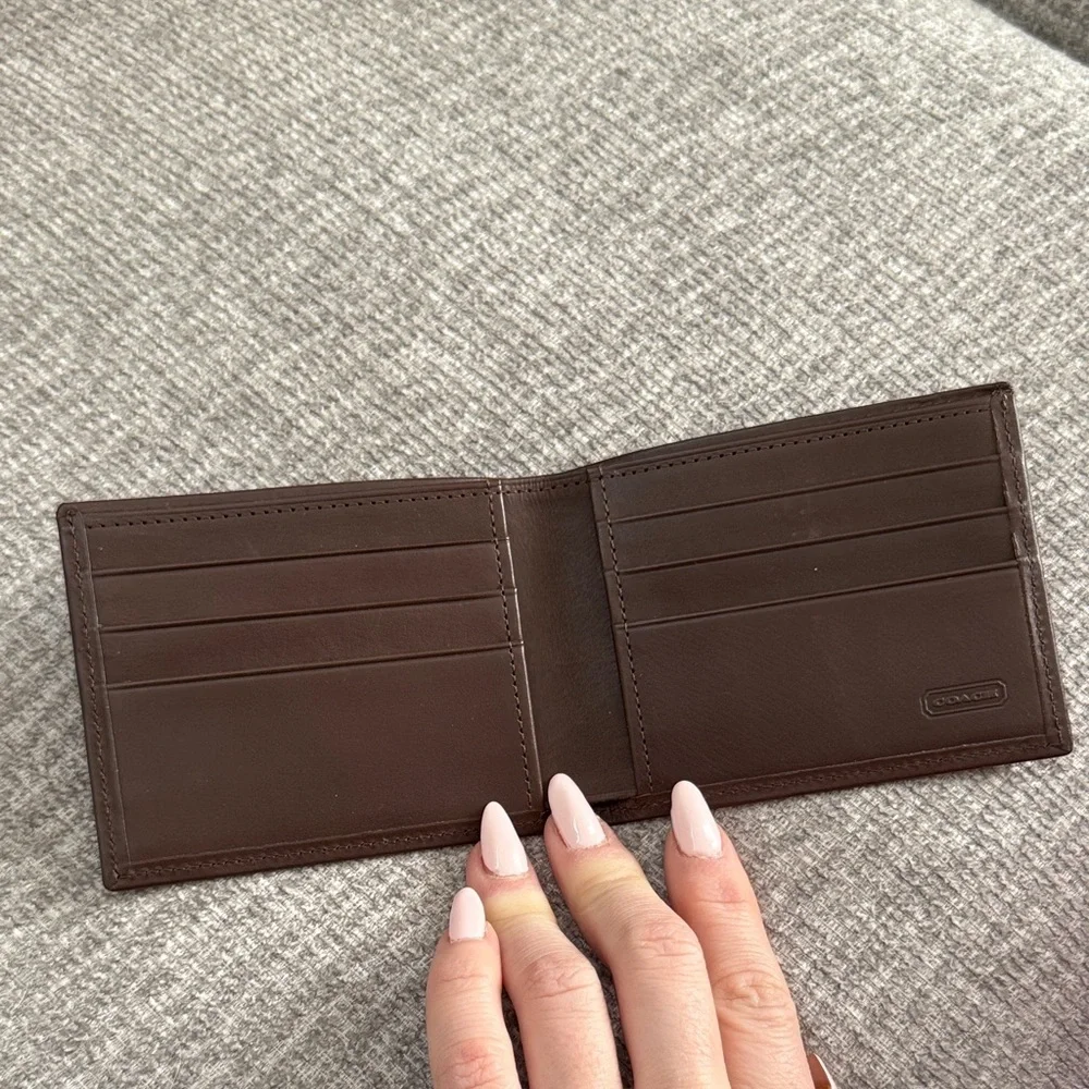 Coach Men's 3-in-1 Bifold Wallet in brown leather